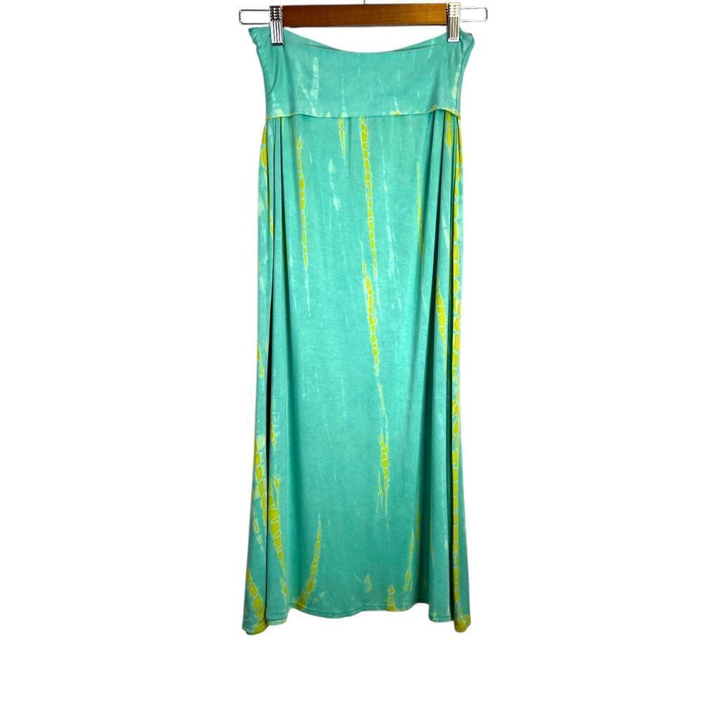 SOLUNA Swim Convertible Maxi Skirt Cover-Up in Seafoam Green Tie-Dye Women’s M/L - Picture 2 of 7